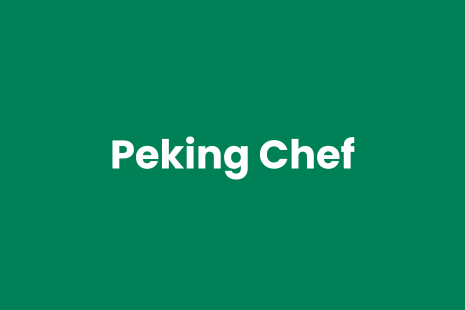 White text on green background reads 'Peking Chef'