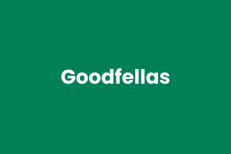 White text on green background reads 'Goodfellas'