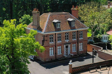 Image of the exterior of Saints at The Tower Arms in South Weald, taken from above