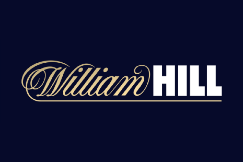 Logo for William Hill with 'William' in traditional gold handwriting style, and 'HILL' in white block capitals, on a black background.