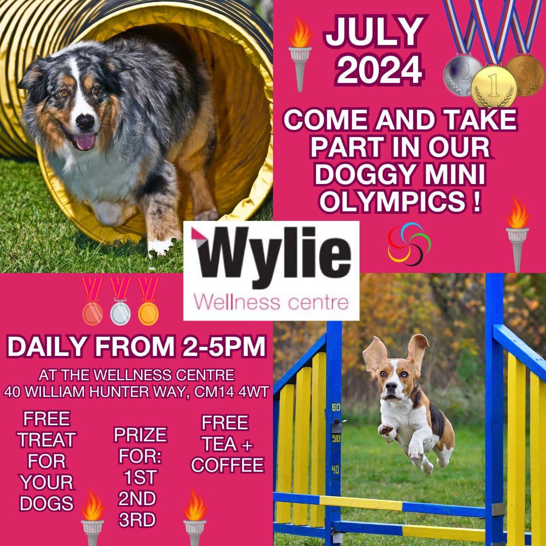  July 2024 Come and take part in our Mini Doggy Olympics!