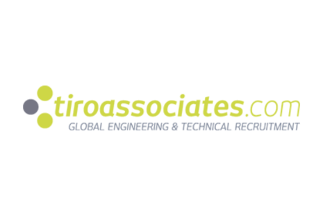 Logo for tiroassociates.com with text in lime green and three dots, one of which is grey. Under the brand name, the words 'GLOBAL ENGINEERING & TECHNICAL RECRUITMENT' are printed.